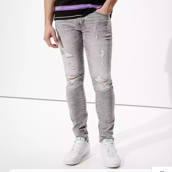 American Eagle grey distressed jeans 29x30 - Picture 7 of 7